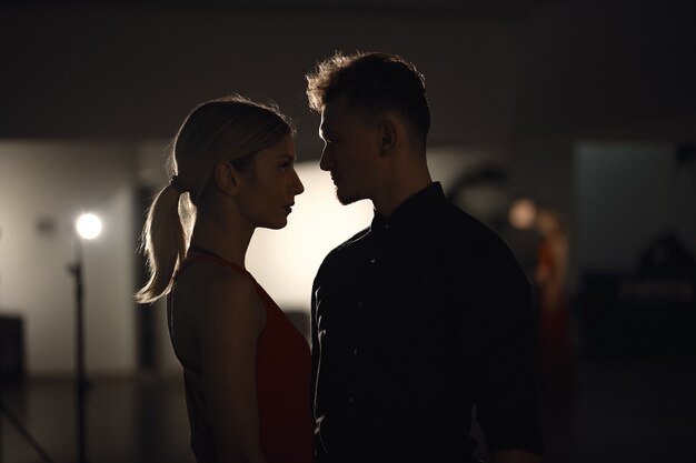 Dancing couple portrait