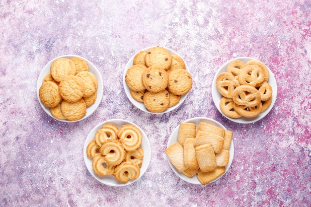 Free photo danish butter cookies.