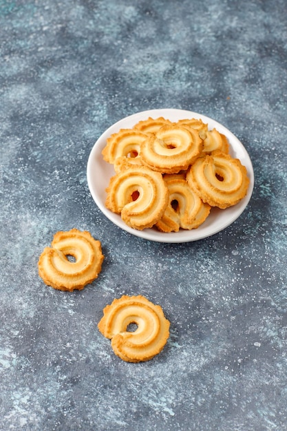 Free photo danish butter cookies.