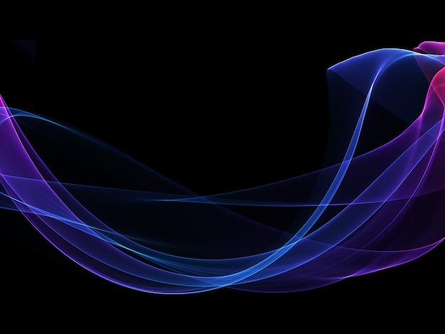 Dark abstract with flowing waves