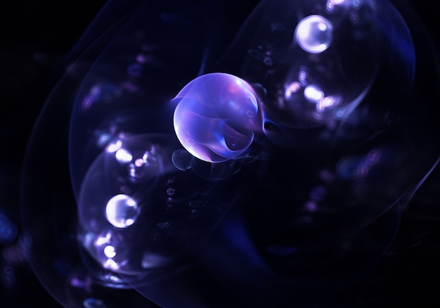 Dark background with purple circles 