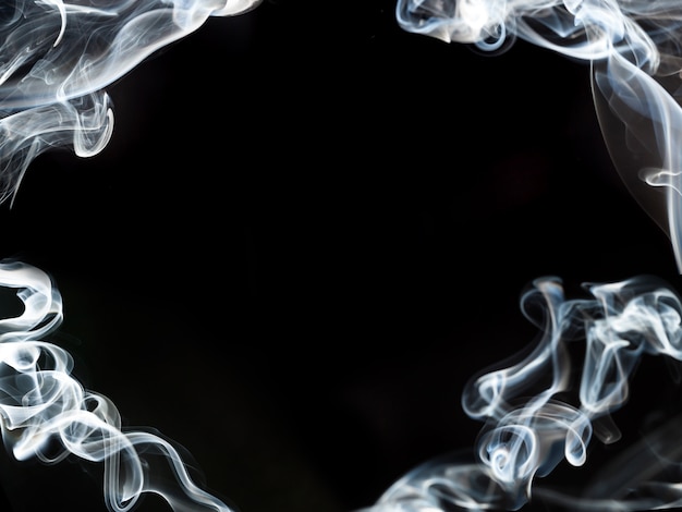 Dark background with smoke frame