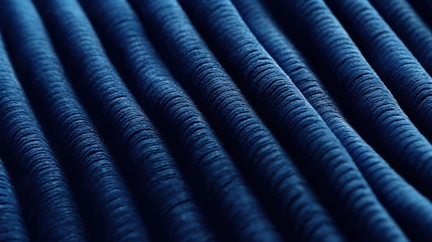 Free photo dark blue corduroy surface texture ai generated image