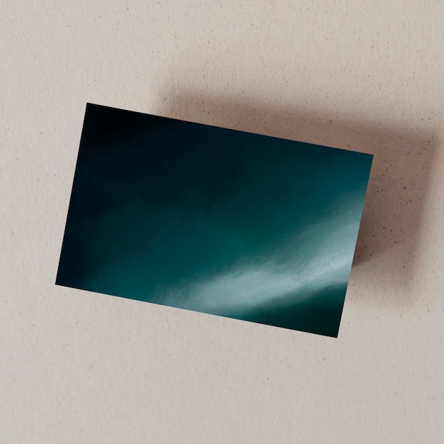 Free photo dark blue ocean business card with design space