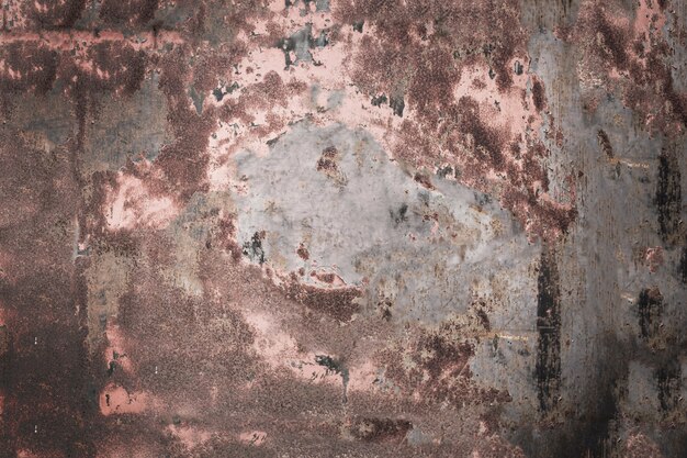 Dark brown grungy metal wall weathered