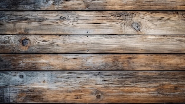 Dark brown wooden texture and background Horizontal slats with space for copy Generative Ai