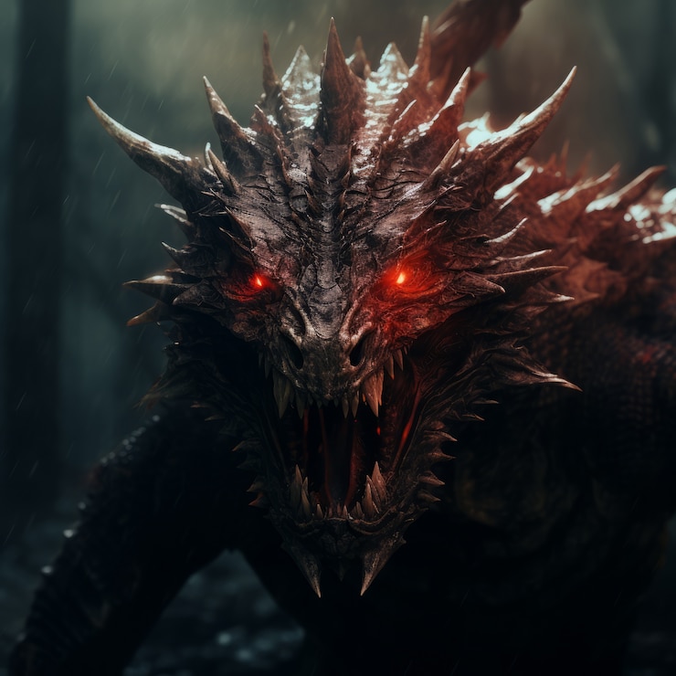 Free Photo dark fantasy creature  scene