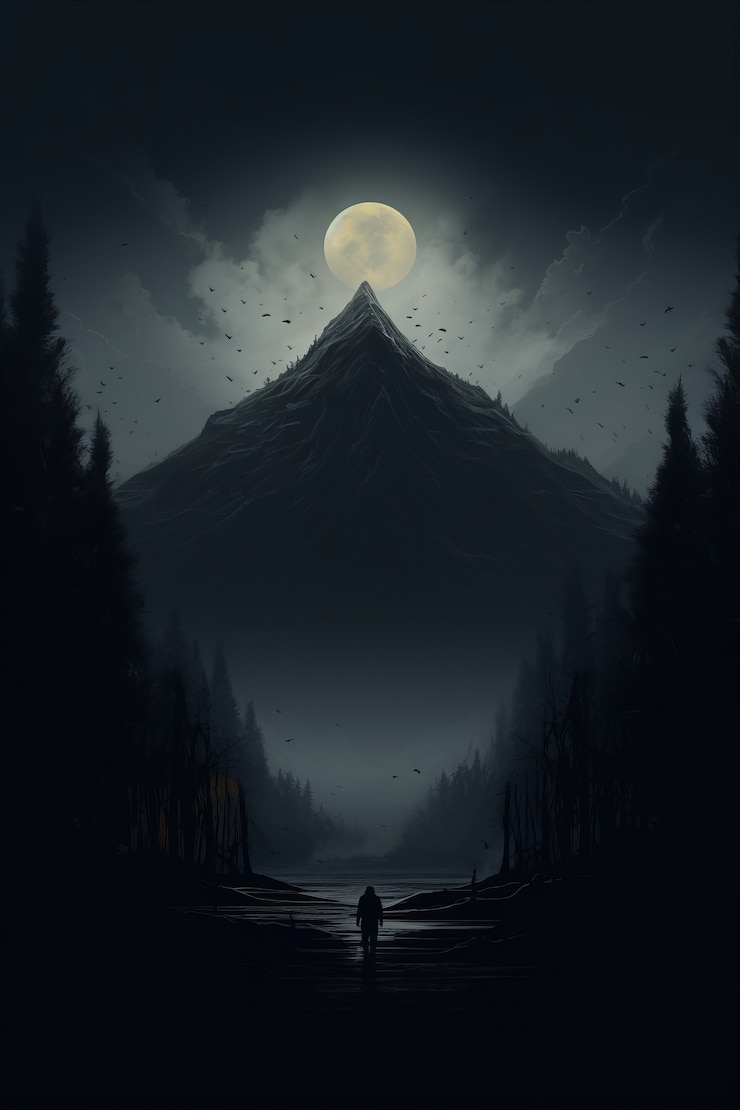 Free Photo dark fantasy  scene