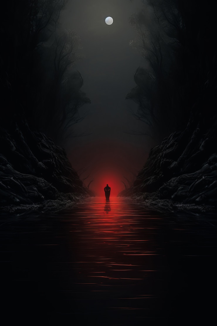 Free Photo dark fantasy  scene