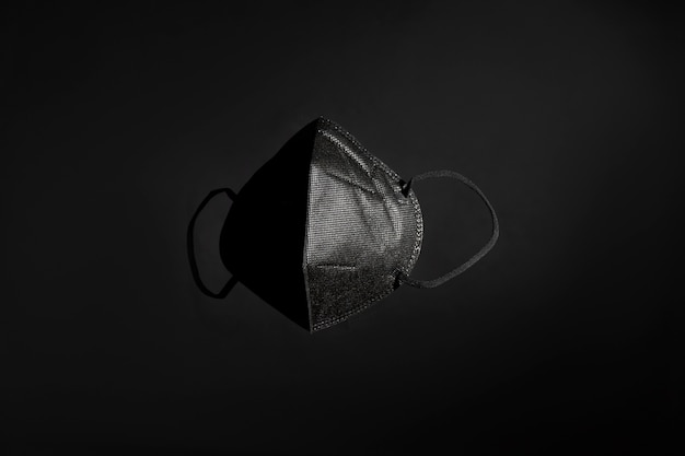 Dark ffp2 mask with dark background