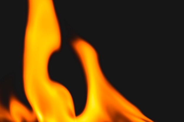 Темный фон пламени, реалистичное изображение границы огня