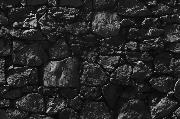 Dark gray big stone wall texture