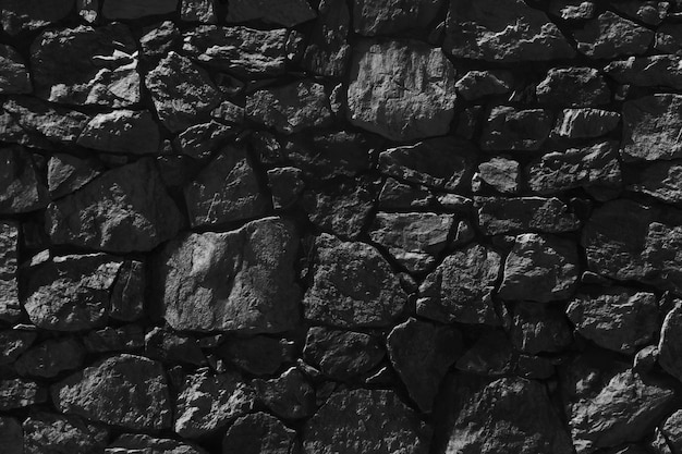 Dark gray big stone wall texture