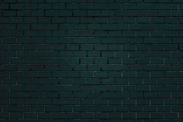 濃い緑色のレンガの壁のテクスチャ