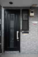 Free photo dark house entrance japanese culture