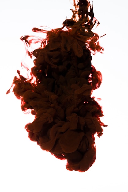 Dark red flow of ink