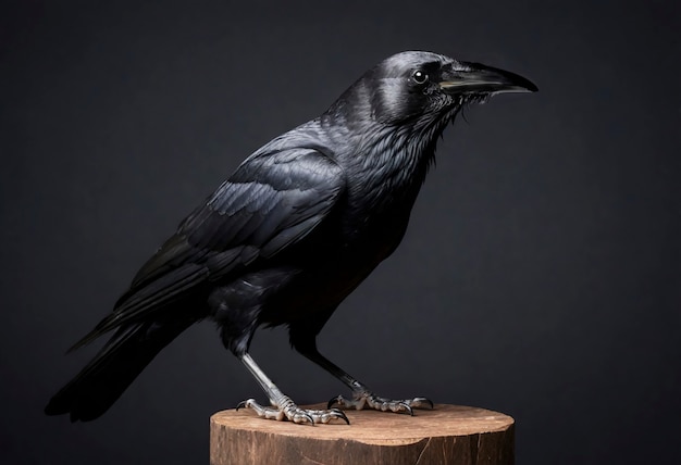 Dark scene of crow in nature