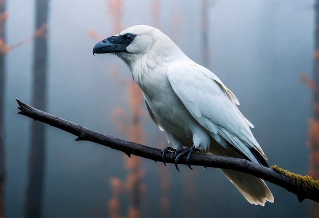 Free photo dark scene of crow in nature