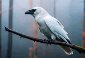 Free photo dark scene of crow in nature