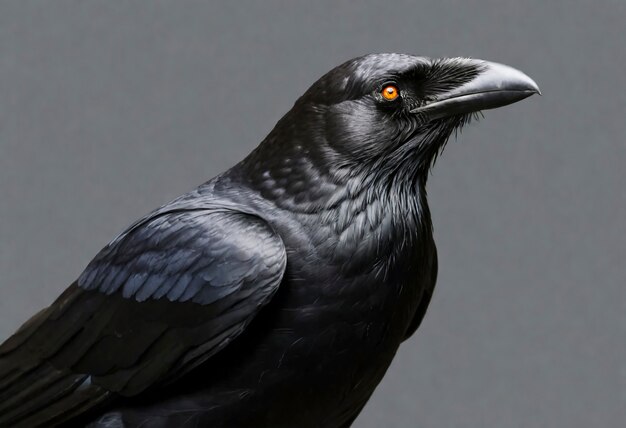 Dark scene of crow in nature