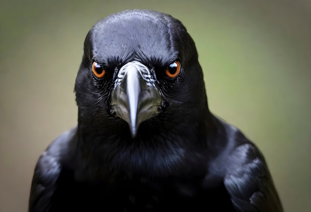 Free photo dark scene of crow in nature