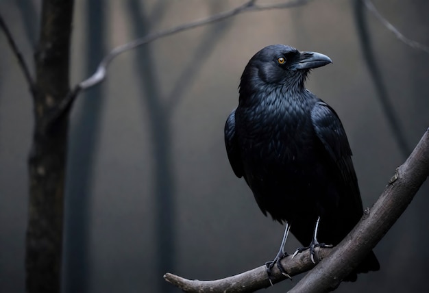 Бесплатное фото Темная сцена ворон в природе