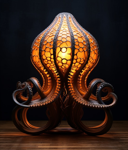 Free photo dark style lamp design