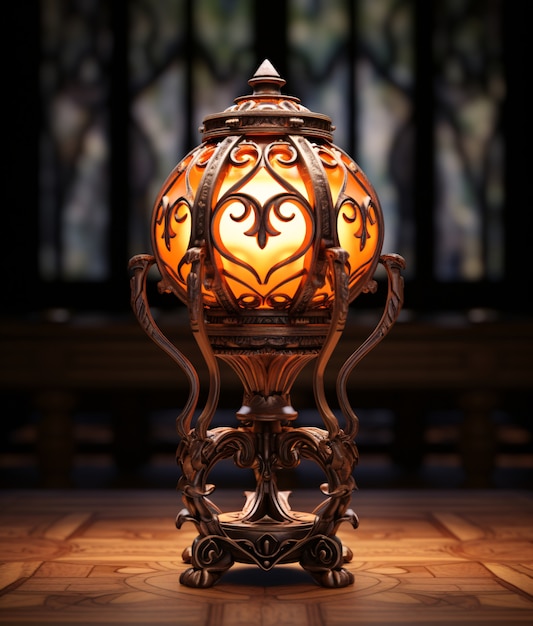 Free photo dark style lamp design