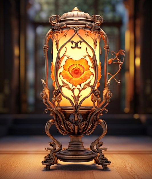 Free photo dark style lamp design