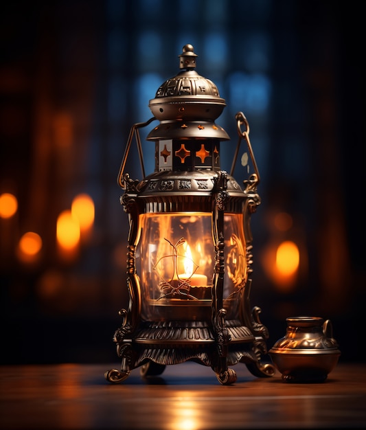 Free photo dark style lamp design