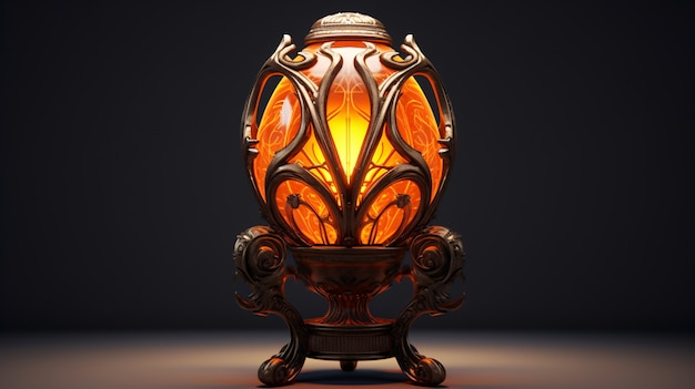 Dark style lamp indoors