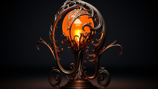 Free photo dark style lamp indoors