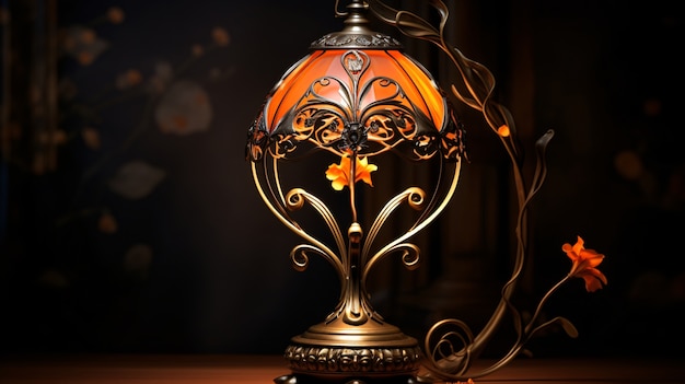 Free photo dark style lamp indoors