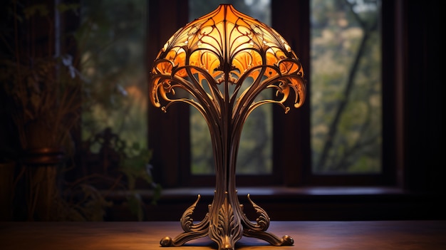 Dark style lamp indoors