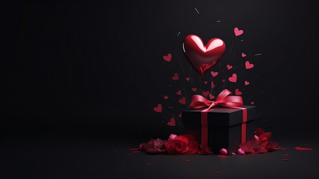 Foto gratuita celebrazione del giorno di san valentino in stile oscuro