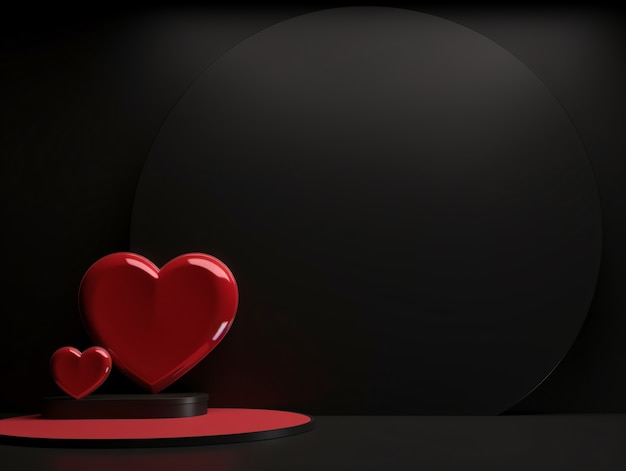 Free photo dark style valentines day celebration