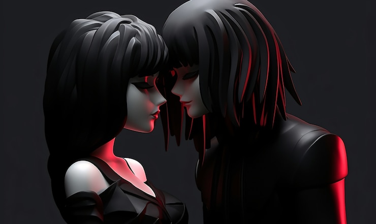 Free Photo dark style valentines day celebration