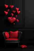 Free photo dark style valentines day celebration