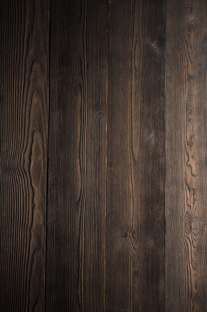 Dark wood table in vertical