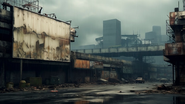 Free photo darkly atmospheric retail environment rendering