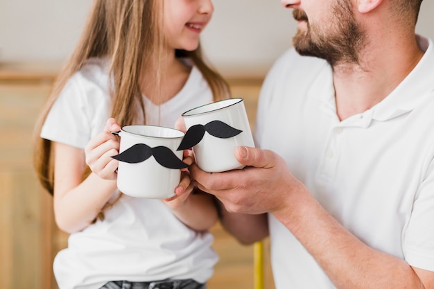 Figlia e papà il giorno del padre