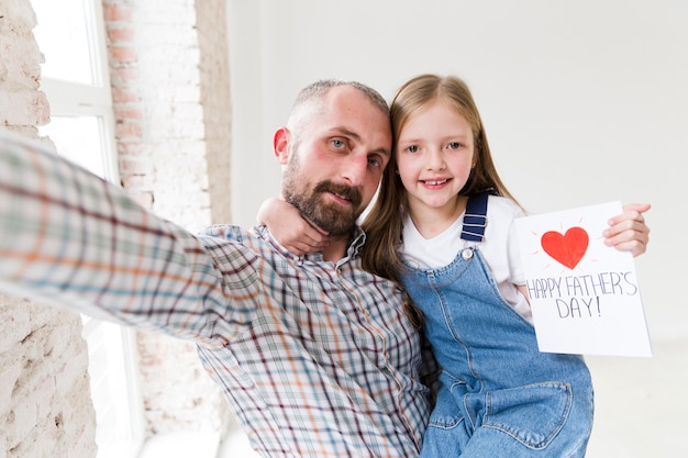 Daughter and dad on fathers day