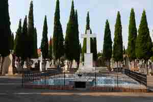 Foto gratuita vista di giorno del cimitero. teruel