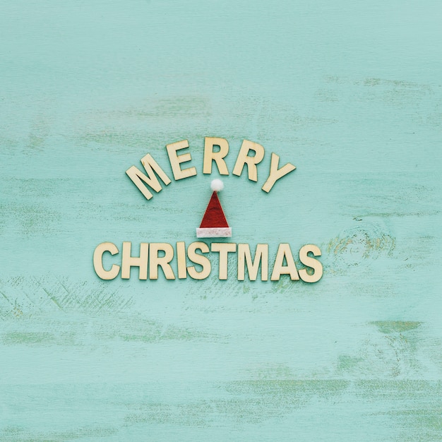 Free photo decoration for christmas with hat and letters