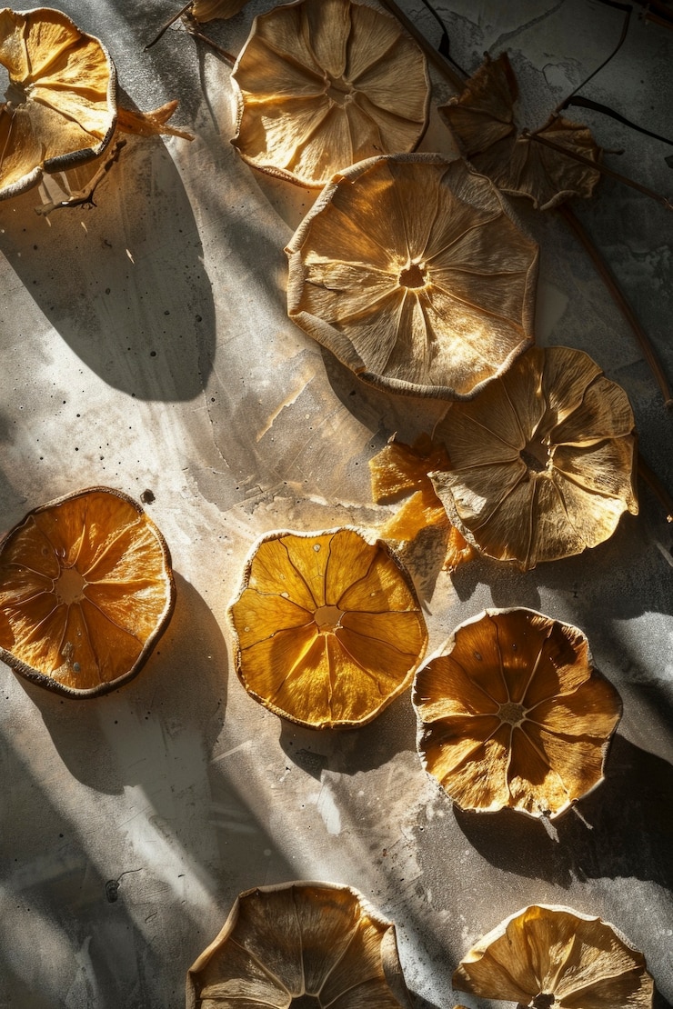 Free Photo decorative arrangement with dried fruits and flowers