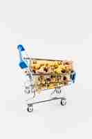 Free photo decorative cart with dry pet food