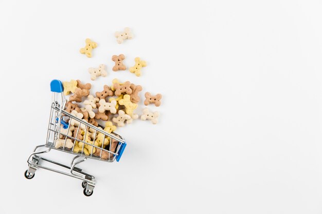 Decorative cart with treats for dogs