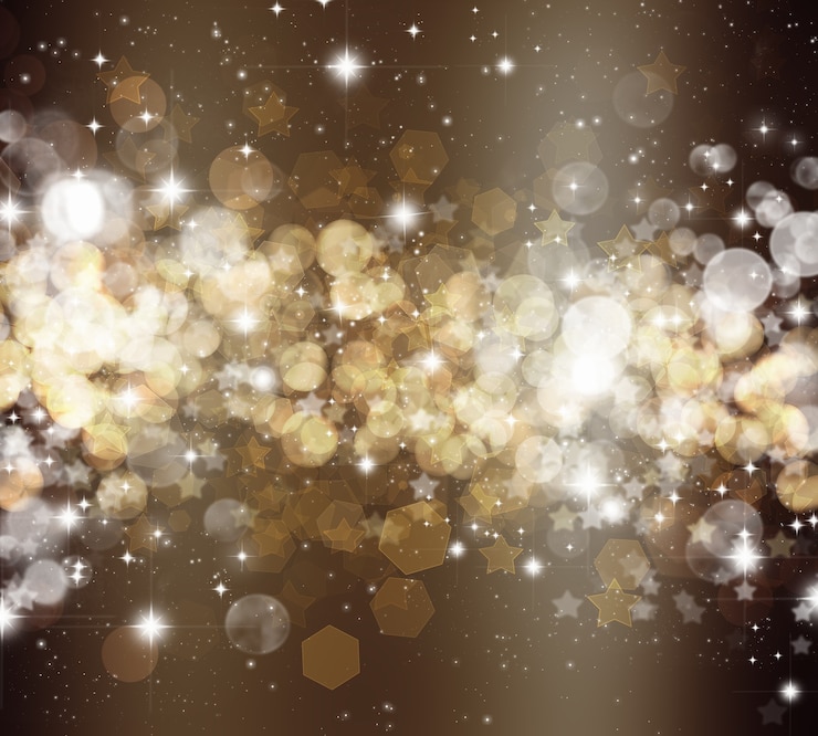 無料Photo 星とbokheライトの装飾的なクリスマスの背景