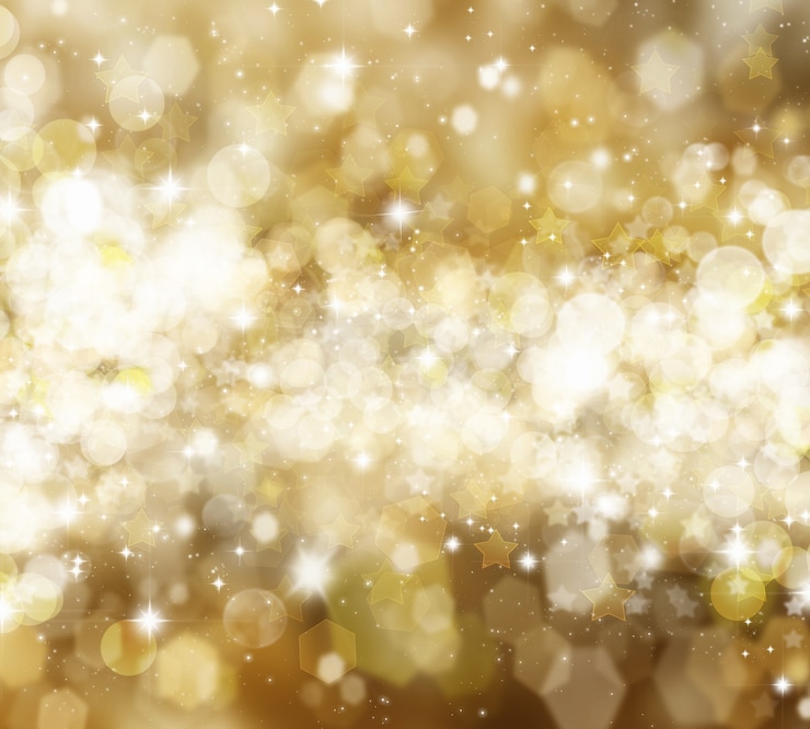 無料Photo 星とbokheライトの装飾的なクリスマスの背景