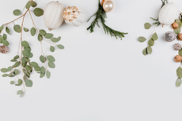 Free photo decorative christmas spirit flat lay background